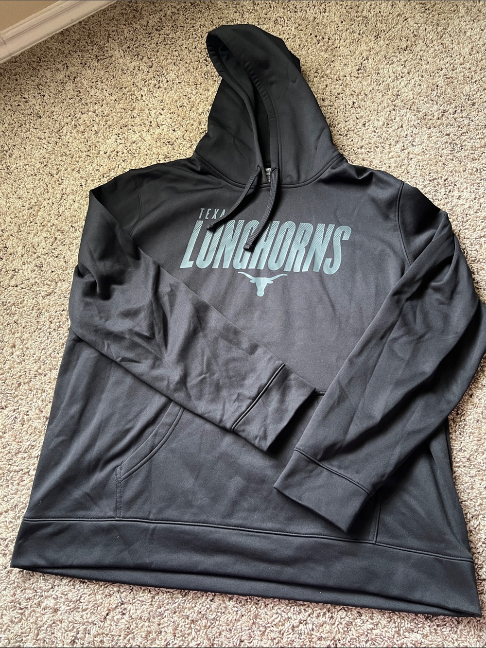 Fanatics Black Texas Longhorns Zip-Up Hoodie with Teal Logo